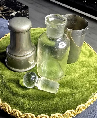 Antique glass scent bottle - antique,